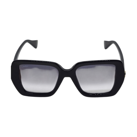 CARTIER Black Square Sunglasses CARTIER - Picture 1 of 9
